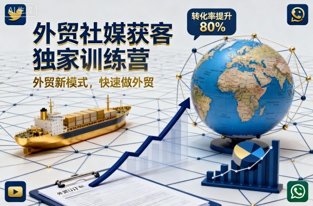 外贸社媒获客独家训练营,外贸新模式,快速做外贸(更新26年4月)-智云网
