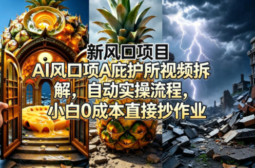 新风口项目AI庇护所视频拆解,自动实操流程,小白0成本直接抄作业 新风口项目AI庇护所视频拆解,自动实操流程,小白0成本直接抄作业