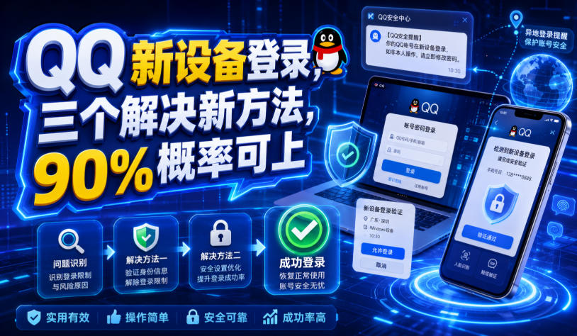 QQ新设备登录，三个解决新方法，90%概率可上-智云网