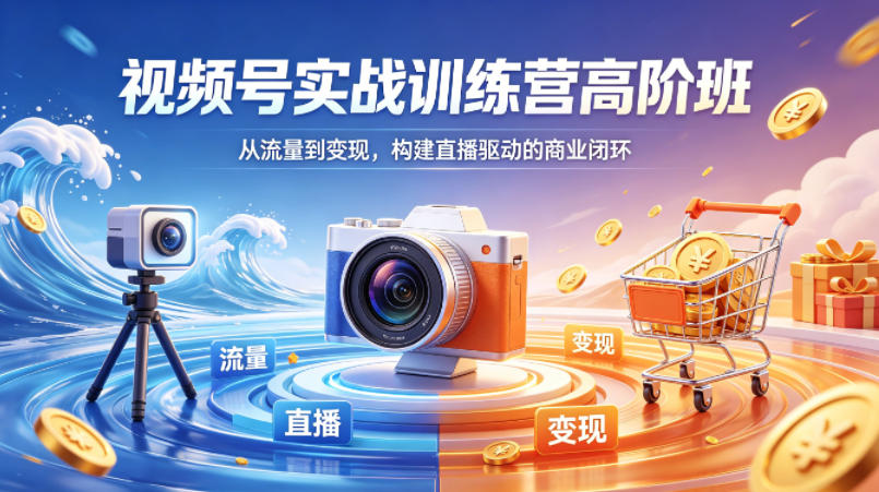 视频号实战训练营高阶班,从流量到变现,构建直播驱动的商业闭环(26年4月)-智云网