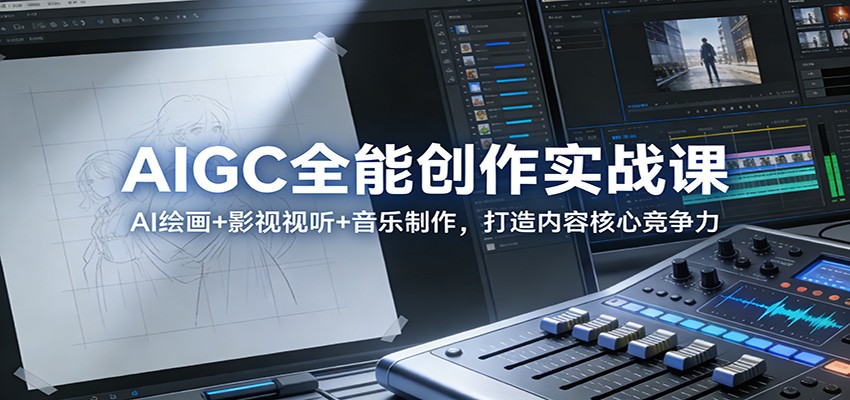AIGC全能创作实战课:AI绘画+影视视听+音乐制作,打造内容核心竞争力-智云网