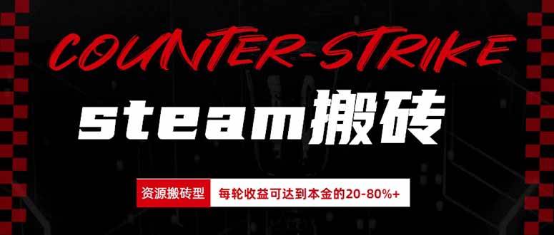 (20275期)Steam搬砖,每轮收益为本金的20-80%,平均每天仅需半小时,新人轻松上手-智云网