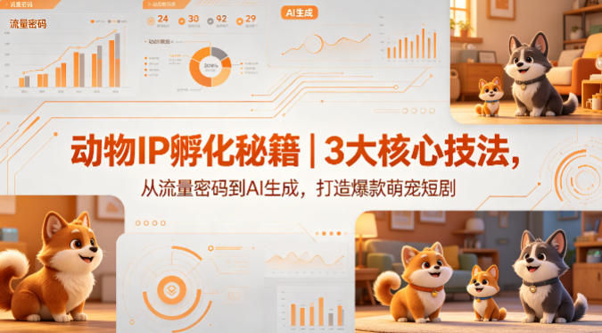 动物IP孵化秘籍|3大核心技法,从流量密码到AI生成,打造爆款萌宠短剧-智云网