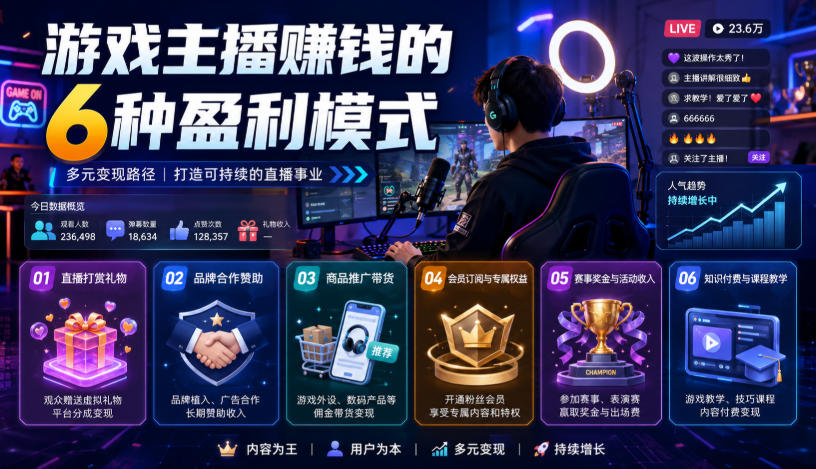 付费文章：游戏主播賺钱的6种盈利模式-智云网