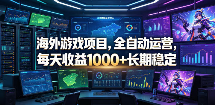 海外游戏项目,全自动运营,每天收益1000+长期稳定【揭秘】-智云网