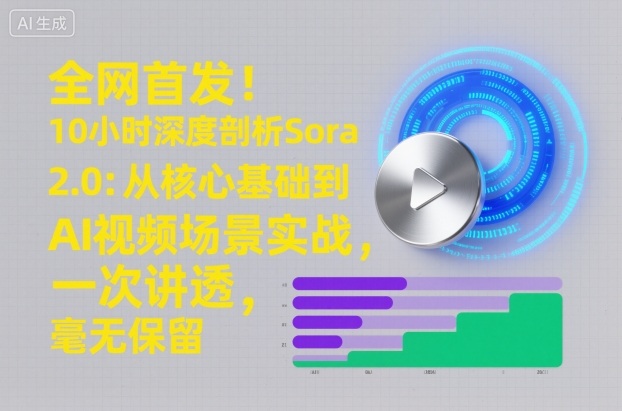 全网首发！10小时深度剖析Sora 2.0：从核心基础到AI视频场景实战，一次讲透，毫无保留-智云网