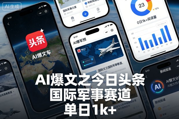 AI爆文之今日头条,国际军事赛道,单日1k+-智云网