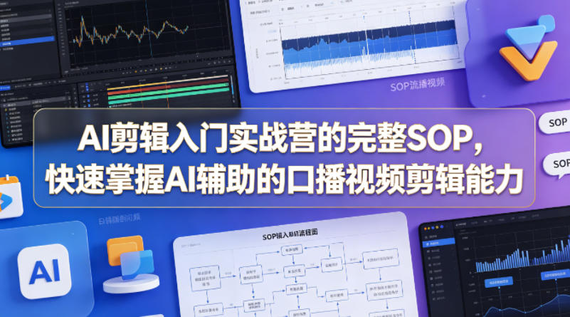 AI剪辑入门实战营的完整SOP，快速掌握AI辅助的口播视频剪辑能力-智云网