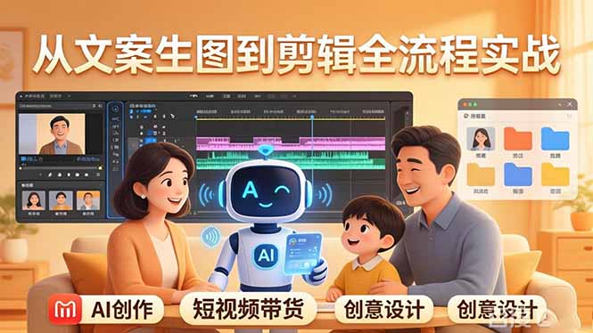 原创 AI 剧情短视频带货:AI+家庭剧情+带货广告,从文案生图到剪辑全流程实战-智云网