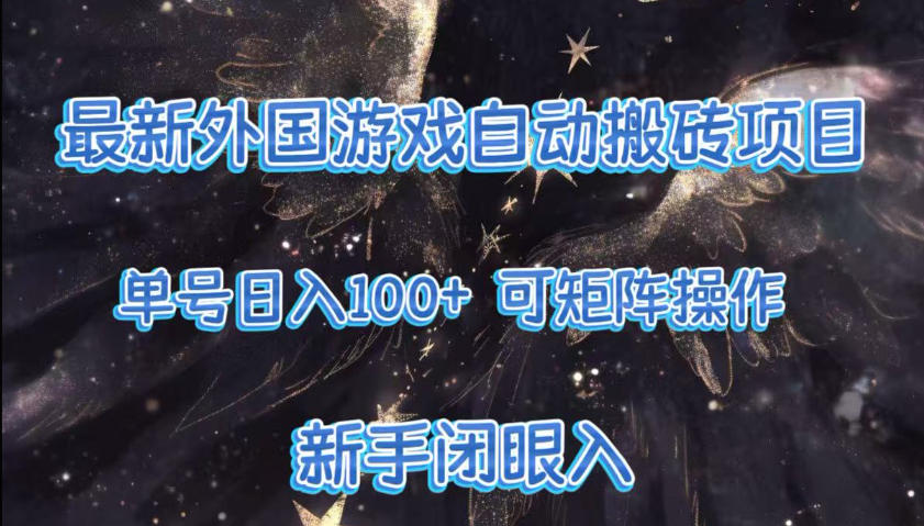 最新外国游戏自动搬砖项目,单号100+,可以矩阵操作,新手也可做【揭秘】-智云网
