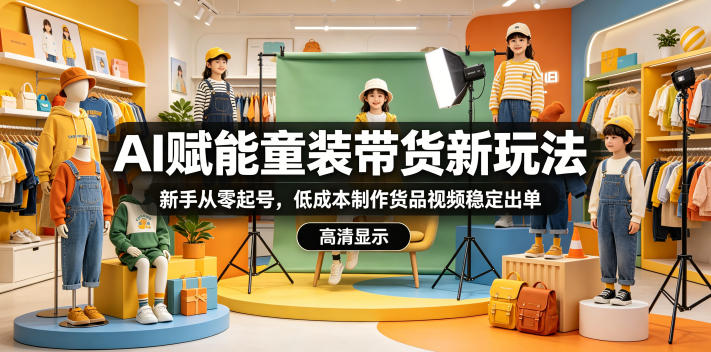 AI赋能童装带货新玩法,新手从零起号,低成本制作货品视频稳定出单-智云网