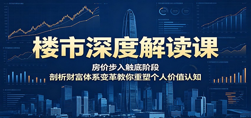 楼市深度解读课:房价步入触底阶段,剖析财富体系变革教你重塑个人价值认知-智云网