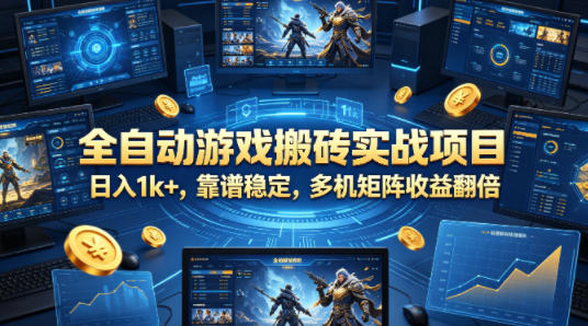 全自动游戏搬砖实战项目,日入1k+,靠谱稳定,多机矩阵收益翻倍【揭秘】-智云网