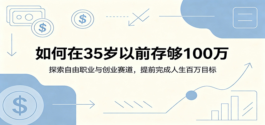 如何在35岁以前存够100万:探索自由职业与创业赛道,提前完成人生百万目标-智云网
