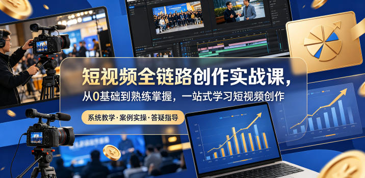 短视频全链路创作实战课,从0基础到熟练掌握,一站式学习短视频创作-智云网