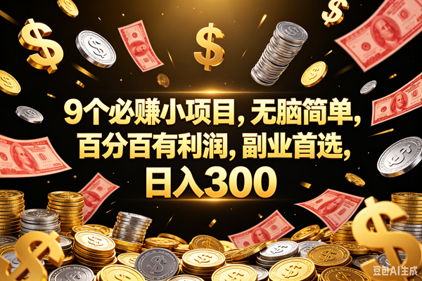 (18881期)9个必赚的小项目,百分百赚元子,无脑简单,副业首选,日入300+-智云网