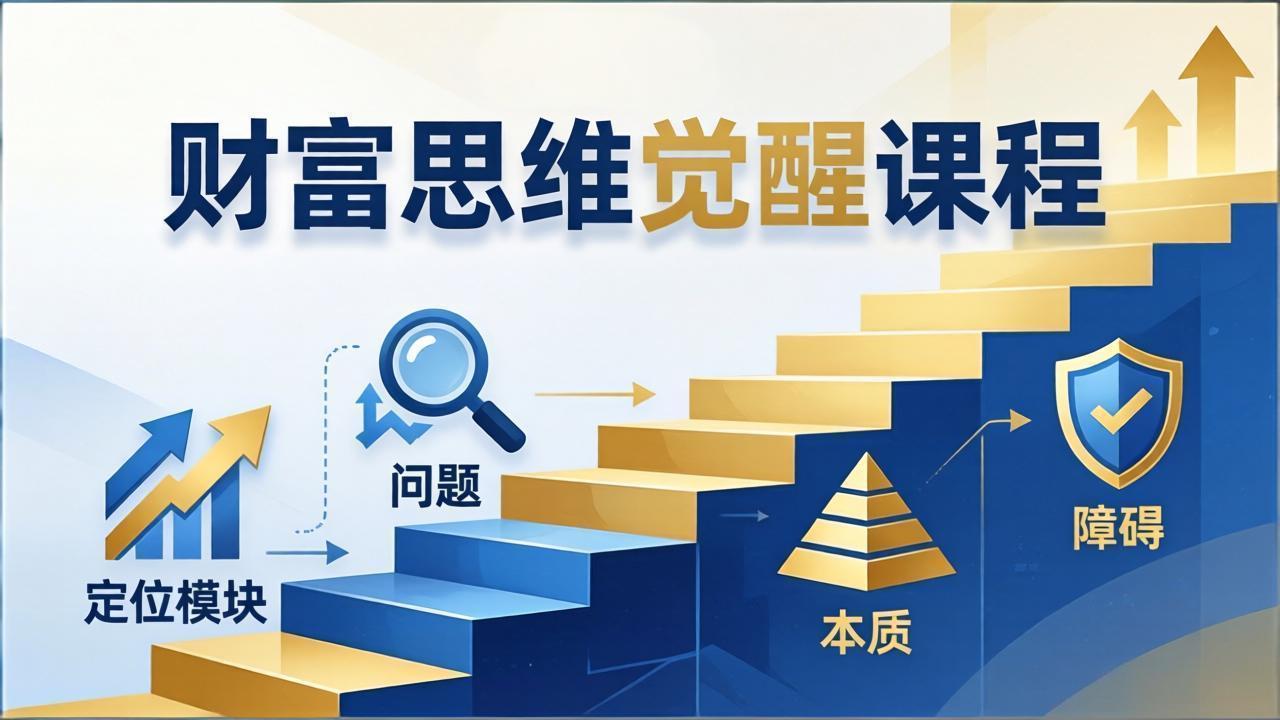 财富思维觉醒第十期:3天大课四大模块,精准定位问题看清本质,扫清人生障碍-智云网