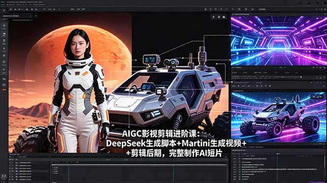 AIGC影视剪辑进阶课:DeepSeek生成脚本+Martini生成视频+剪辑后期,完整制作AI短片-智云网