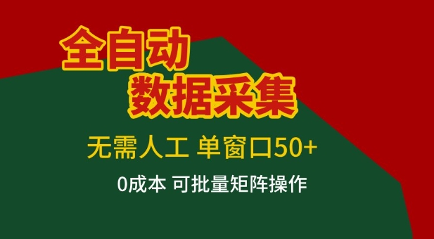 全自动数据采集项目,无需人工,单窗口可达50+收益,操作简单无难度,一个人也能轻松实现矩阵【揭秘】-智云网