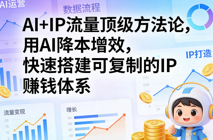AI+IP流量顶级方法论,用AI降本增效,快速搭建可复制的IP賺钱体系-智云网