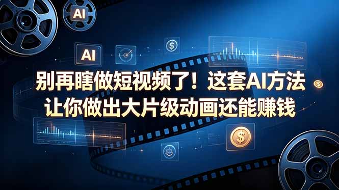 别再瞎做短视频了!这套 AI 方法让你做出大片级动画还能赚钱【原创双语字幕】-智云网