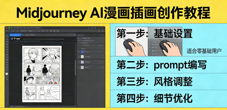 利用Midjourney AI人工智能轻松创作漫画插画教程,零基础创作完整漫画插画-智云网