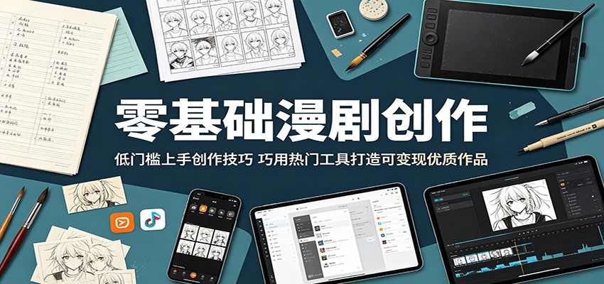 零基础漫剧创作:低门槛上手创作技巧,巧用热门工具打造可变现优质作品-智云网