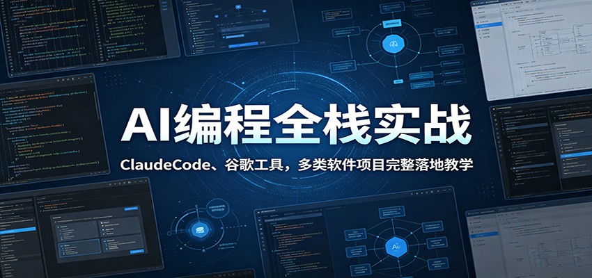 AI编程全栈实战：ClaudeCode、谷歌工具，多类软件项目完整落地教学-智云网