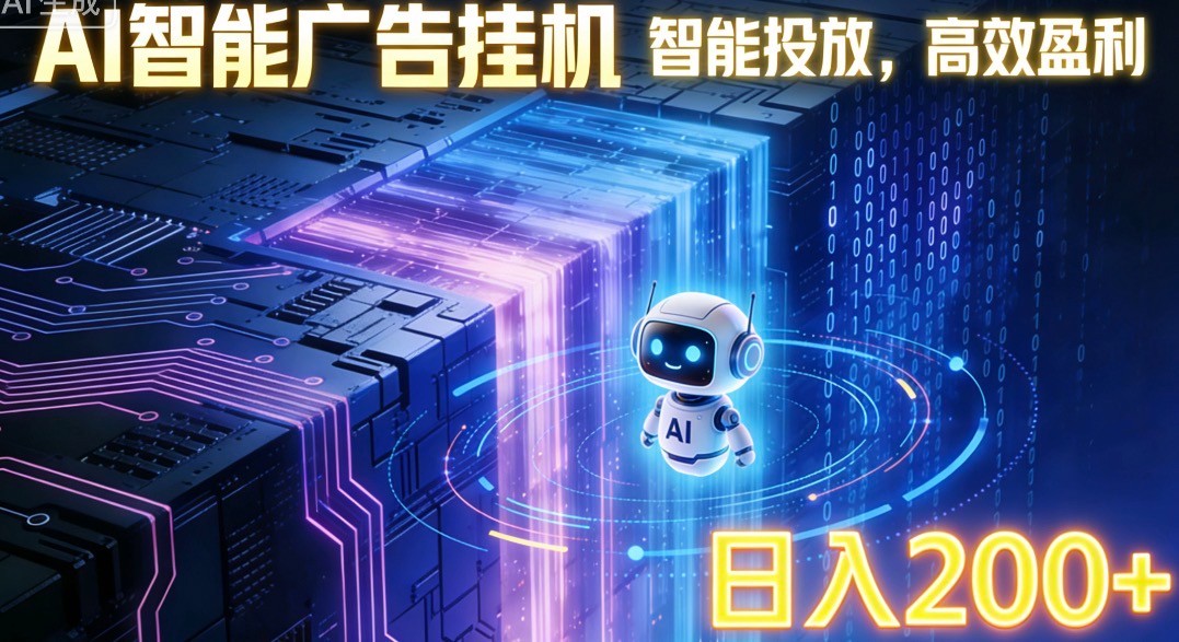 ai智能广告挂机项目，合规挂载广告即可赚取收益，单日收益可达400～500+-智云网