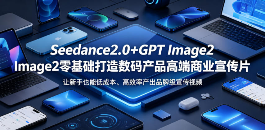 Seedance2.0+GPT Image2零基础打造数码产品高端商业宣传片,让新手也能低成本、高效率产出品牌级宣传视频-智云网