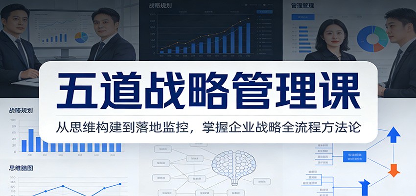 五道战略管理课：从思维构建到落地监控，掌握企业战略全流程方法论-智云网