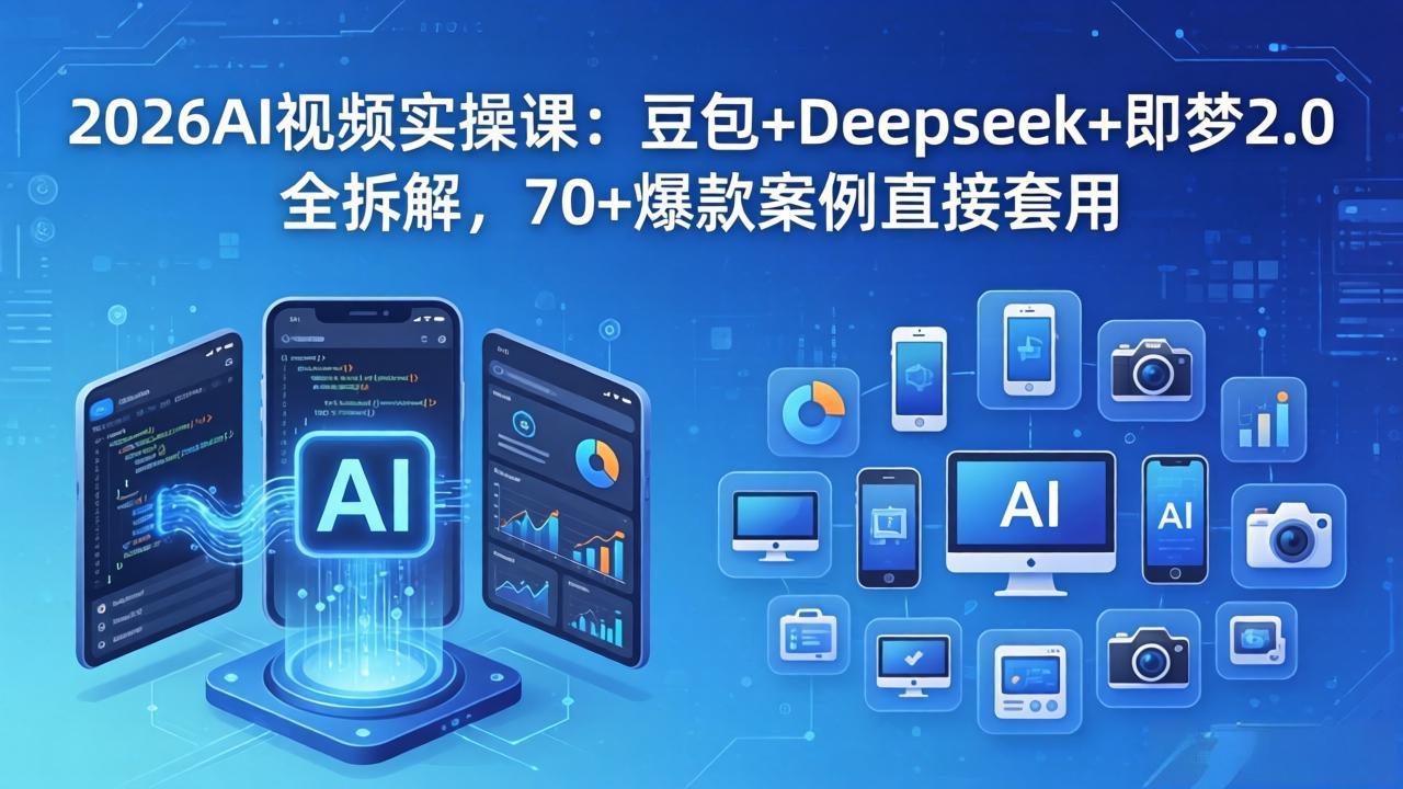 2026AI视频实操课:豆包+Deepseek+即梦2.0全拆解,70+爆款案例直接套用-智云网