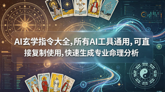 AI玄学指令大全,所有AI工具通用,可直接复制使用,快速生成专业命理分析 AI玄学指令大全,所有AI工具通用,可直接复制使用,快速生成专业命理分析