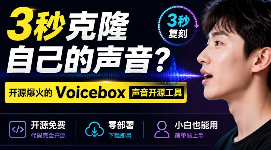 3秒克隆自己的声音？开源爆火的Voicebox声音开源工具，实测体验超好，零部署小白也能直接用-智云网