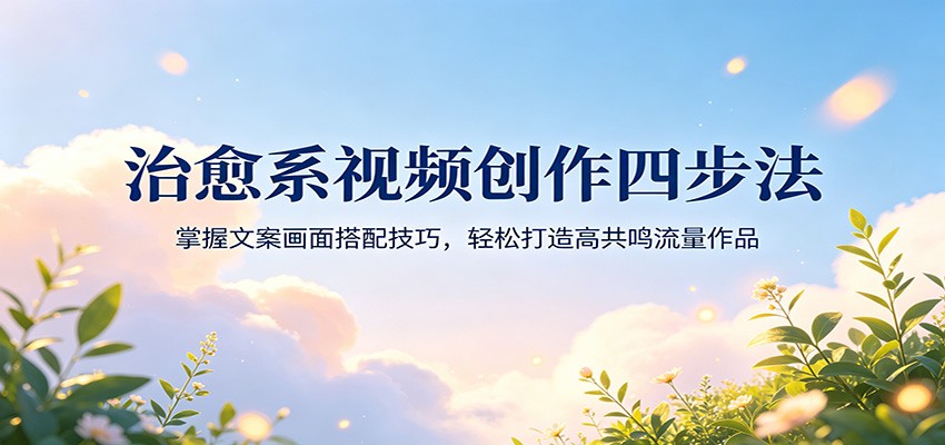 治愈系视频创作四步法：掌握文案画面搭配技巧，轻松打造高共鸣流量作品-智云网