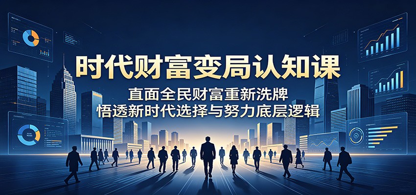 时代财富变局认知课:直面全民财富重新洗牌,悟透新时代选择与努力底层逻辑-智云网