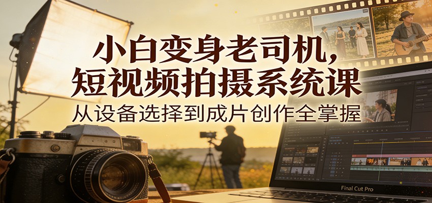 小白变身老司机，短视频拍摄系统课，从设备选择到成片创作全掌握-智云网