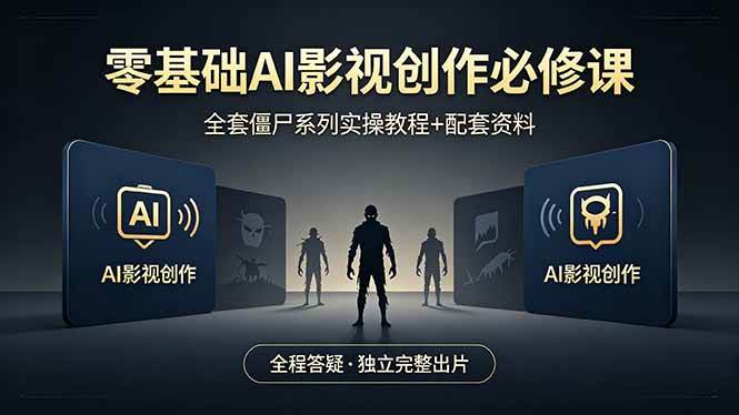 (18185期)零基础AI影视创作必修课,全套僵尸系列实操教程加配套资料,全程答疑带你独立完整出片 (18185期)零基础AI影视创作必修课,全套僵尸系列实操教程加配套资料,全程答疑带你独立完整出片