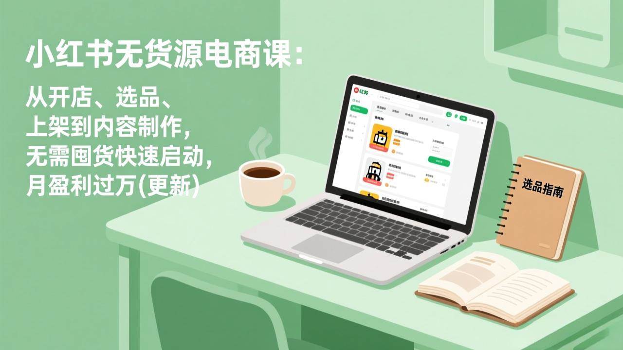 (18127期)小红书无货源电商课(4月20更新):从开店、选品、上架到内容制作,无需囤货快速启动,月盈利过万-智云网
