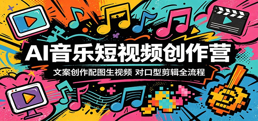 AI音乐短视频创作营:文案创作配图生视频,对口型剪辑全流程-智云网