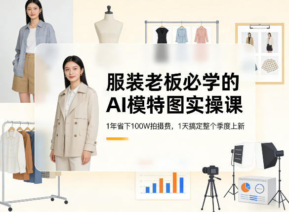 服装老板必学的AI模特图实操课,1年省下100W拍摄费,1天搞定整个季度上新-智云网