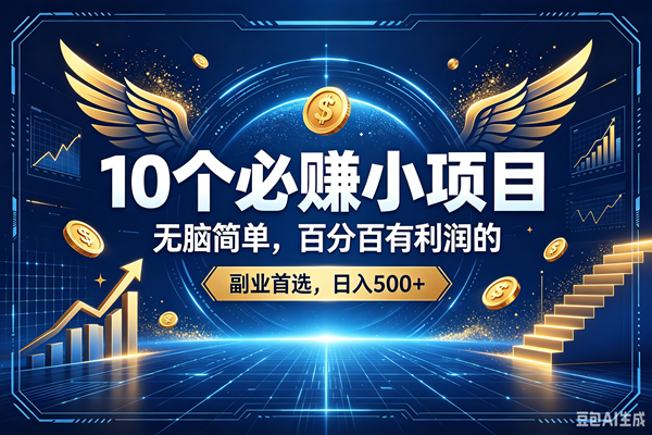 (19192期)15个必赚的小项目,百分百赚元子的,无脑简单,副业首选,日入500+-智云网