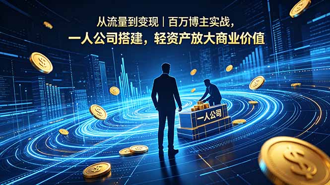 从流量到变现|百万博主实战,一人公司搭建,轻资产放大商业价值-智云网