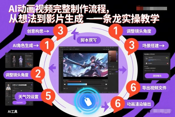 AI动画视频完整制作流程,从想法到影片生成一条龙实操教学-智云网