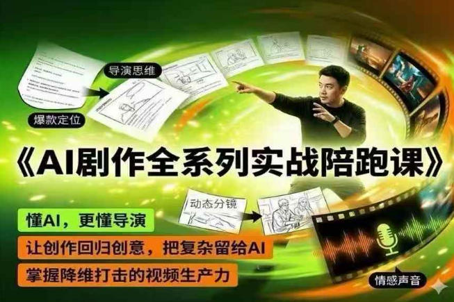 AI剧作全系列实战陪跑课,懂AI,更懂导演,让创作回归创意,把复杂留给AI,掌握降维打击的视频生产力-智云网