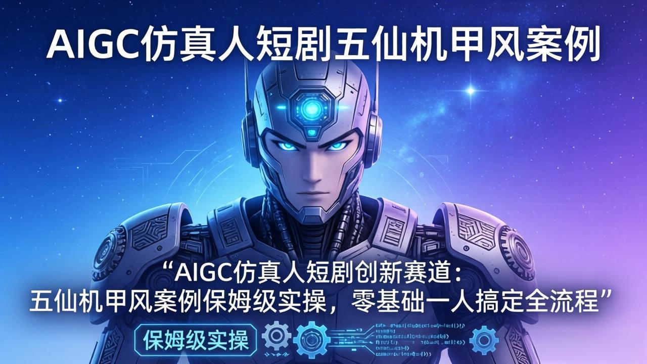 AIGC仿真人短剧创新赛道:五仙机甲风案例保姆级实操,零基础一人搞定全流程-智云网