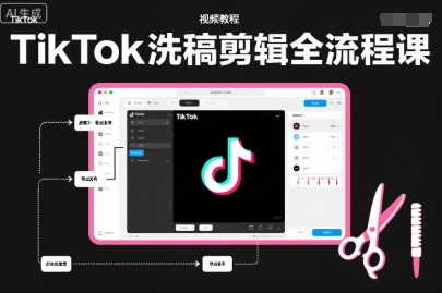 TikTok洗稿剪辑全流程课,PR洗稿剪辑全流程,TK洗稿运营课-智云网