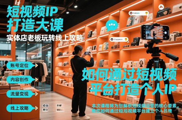 短视频ip打造大课，实体店老板玩转线上攻略-智云网