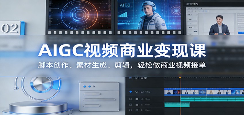 AIGC视频商业变现课:脚本创作、素材生成、剪辑,轻松做商业视频接单-智云网