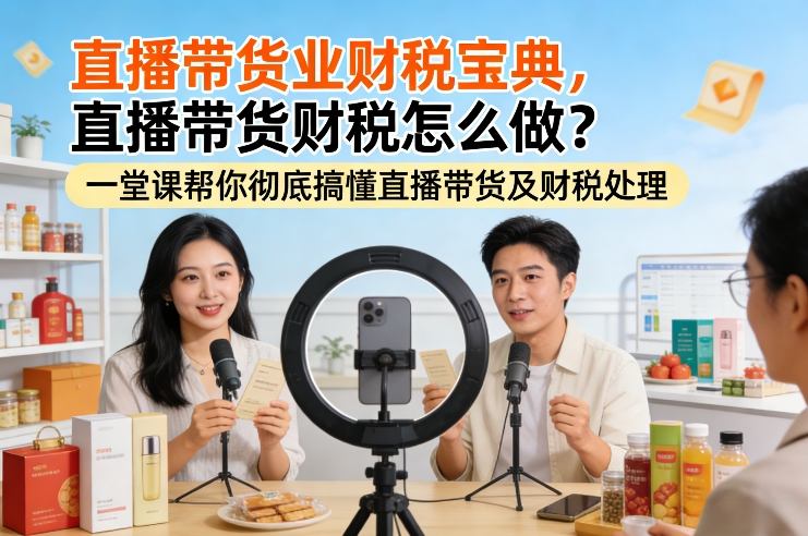 直播带货业财税宝典,直播带货财税怎么做?一堂课帮你彻底搞懂直播带货及财税处理-智云网